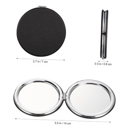 PACKOVE 2pcs Mini Handheld Makeup Mirror Dual-Sided Travel Mirror Magnification Compact Vanity for Purse Reflection for Grooming and Cosmetics Needs