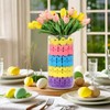 Lettry 64 Sponge Bunnies & 20 Yellow Chicks, Easter Vase