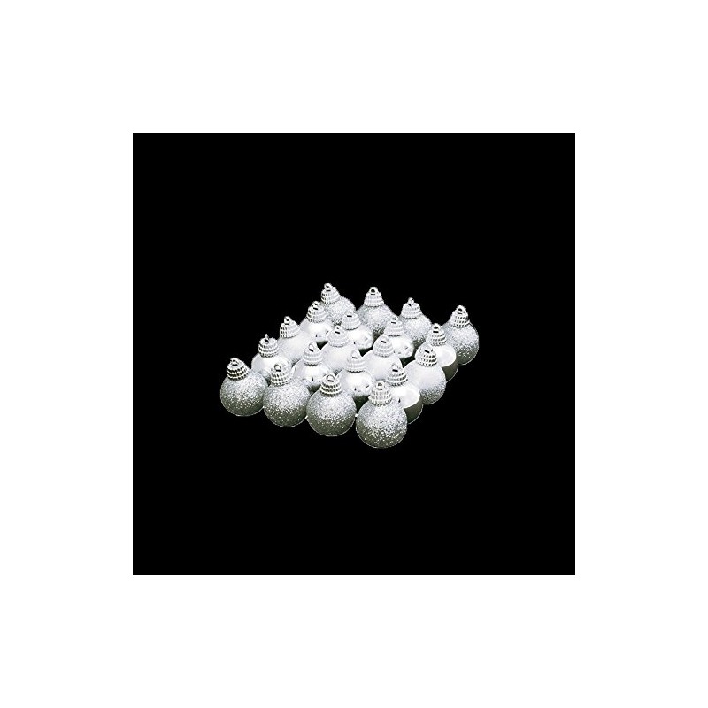 フローレックス(FLOREX) クリスマスデコレーション オーナメント 3色アソートシルバーボール 径3cm XO-1800
