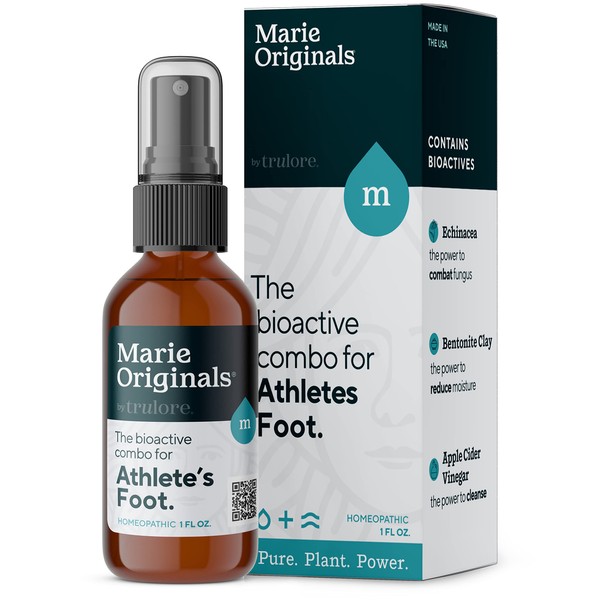 MARIE'S ORIGINAL Athletes Foot Spray - Antifungal Foot Fungus Treatment Extra Strength - Natural Ingredients Itchy Skin Relief, Ringworm, Jock Itch, Odor | Apple Cider Vinegar Remedy for Men, Women