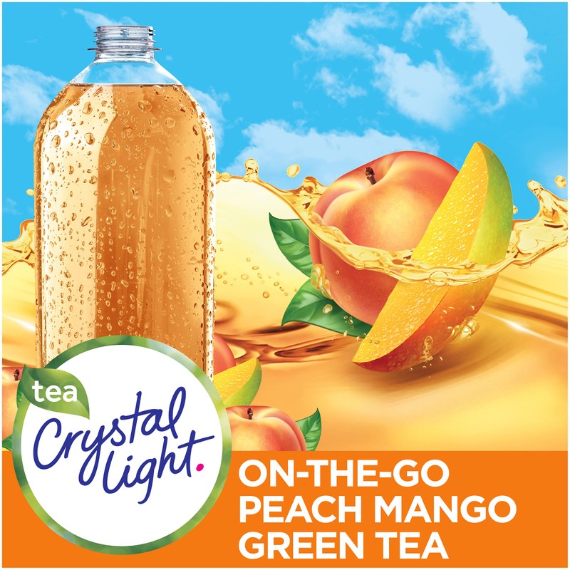 Crystal Light On The Go Peach Mango Green Tea, 10