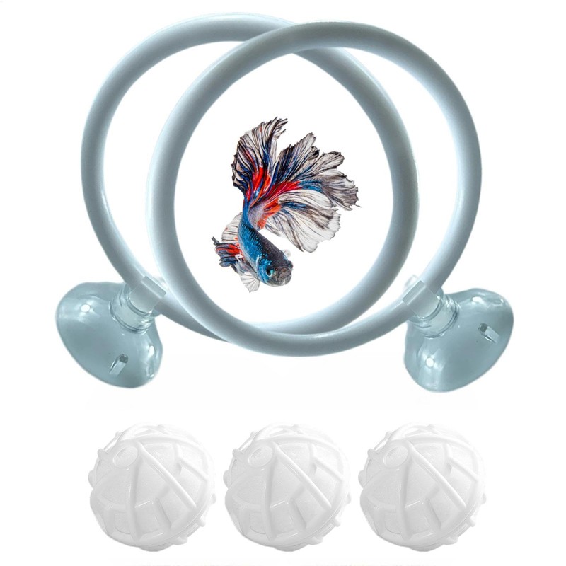 Betta Fish Exercise Hoops,Betta Fish Toys for Small Tank -