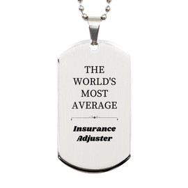 LANKEST Insurance Adjuster Engraved Silver Dog Tag Confidence and Hope