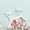 WZTYYDS Toddler Baby Girl Summer Clothes Floral Romper Tie-Up Strap