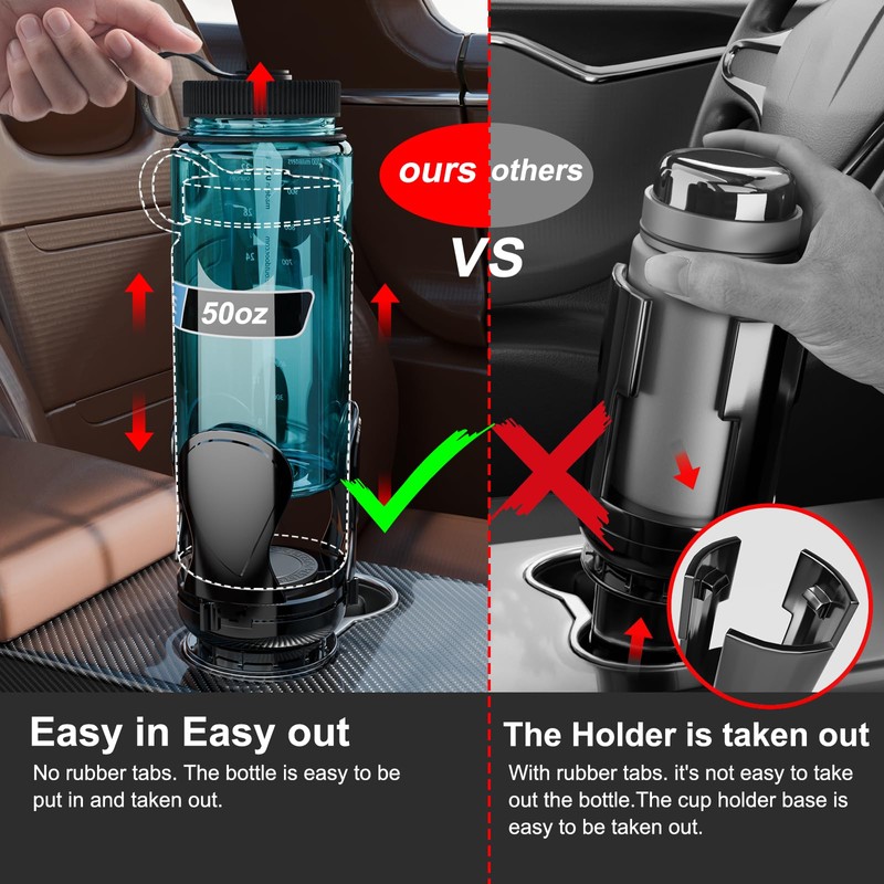 Car Cup Holder Expander, Cup Holder Extender Adapter with Expandable
