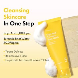 TOSOWOONG Kojic Acid Turmeric Face Wash with Niacinamide, Glutathione for Brightening and Dark Spot Care, Mochi Whip with Capsules for Dull, Uneven Skin Tone, Korean Skincare, 100 ml / 3.38 fl. oz