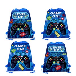 12 Pcs Game Grip Drawstring Non-Woven Backpack Drawstring Bag Organizer Great for Travel, Fitness and Everyday Use, 2 Design