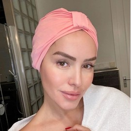 STYLEDRY SD-SC-OR-103 Turban Shower Cap Cotton Candy