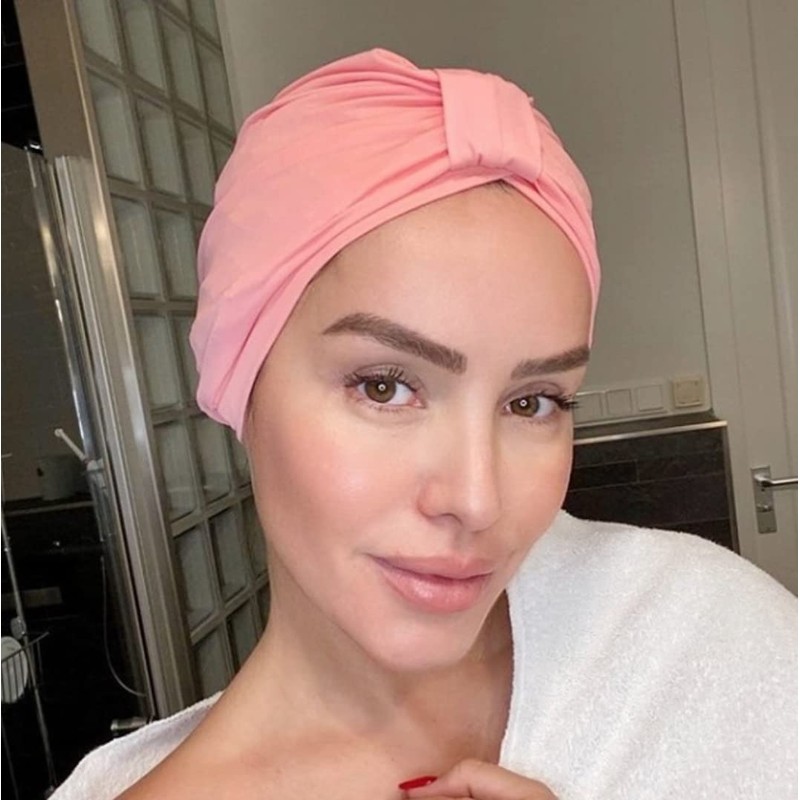 STYLEDRY SD-SC-OR-103 Turban Shower Cap Cotton Candy