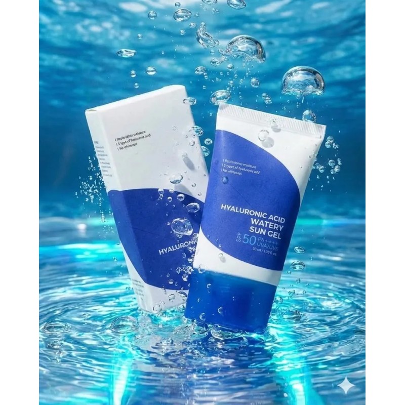 Protector Solar Facial Gel Acuoso Ácido Hialurónico Fps 50+