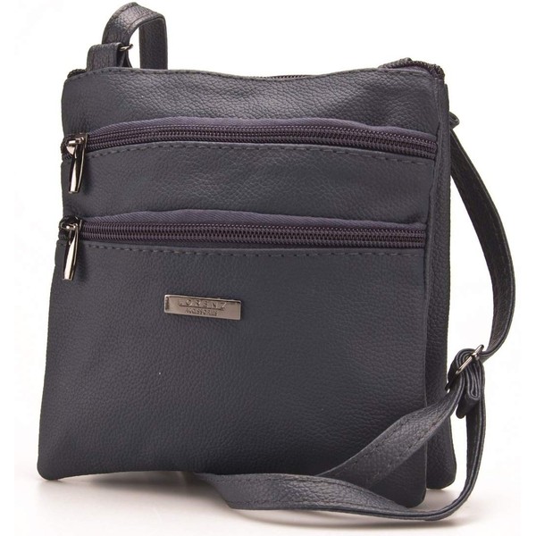 Lorenz Ladies Small Genuine Soft Leather Cross Body / Shoulder