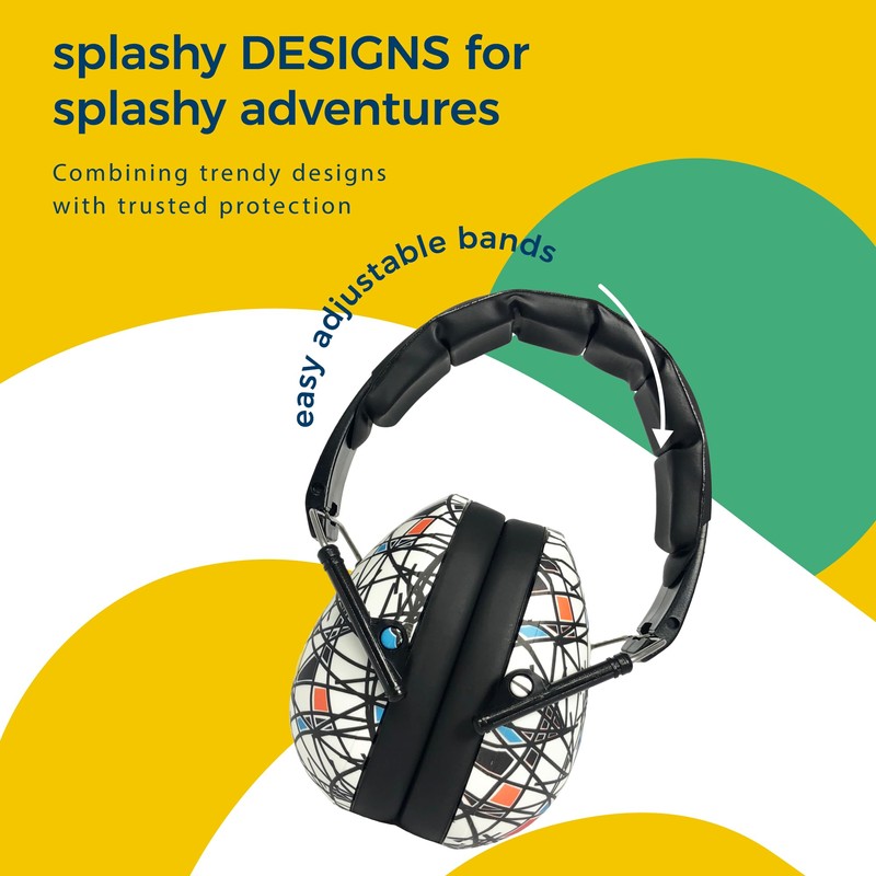 BABY BANZ BB654 Earmuffs-Squiggle-2 Years Plus, Multicolor