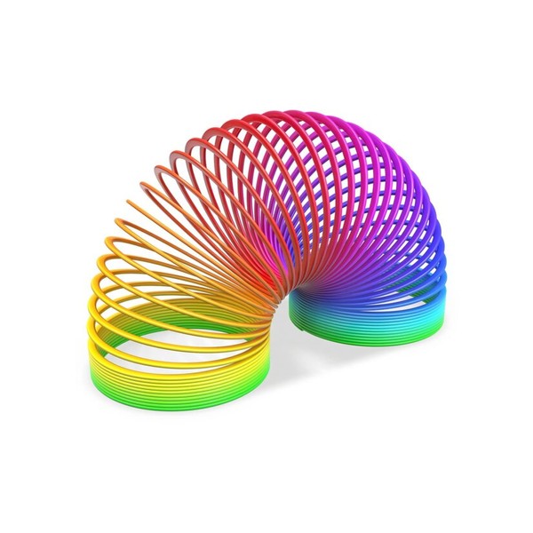 Rainbow Slinky Spring Toy, Magic Tricks Toys for Autistic Children, Kids and Mini Babies, Fidget Toys for Bubbles Party Bag Fillers