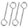 4 Pack 6 Inches Heavy Duty Screw Eyes Hooksws, 500LBS