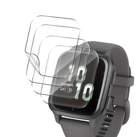 SumRioo 4-Pack for Garmin Venu Sq 2 Screen Protector, Flexible HD Transparent TPU Scratch-Resistant Hydrogel Film Screen Protector for Garmin Venu Sq 2 Smart Watch