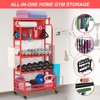 56'' Taller Home Gym Storage Organizer, Yoga Mat Storage Rack