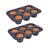 Monfish 2pcs Jumbo Deep Muffin Pan - 6-Cavity Baking Tray,