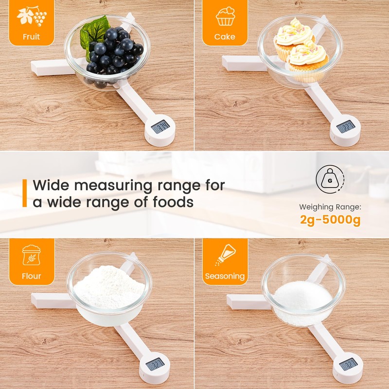 Folding Food Scale,Digital Kitchen Scale,Highly Accurate Compact Small Scale with