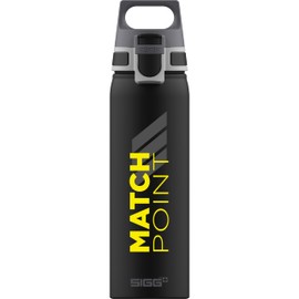 SIGG - Aluminum Water Bottle - WMB Pathfinder Match Point - Climate Neutral Certified - Suitable For Carbonated Beverages - Leakproof & Lightweight - BPA Free - Black with Design 25 Oz