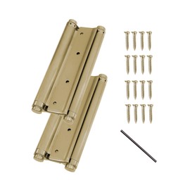 Pair of 8 Inch Heavty Duty Stainless Steel Cafe Saloon Door Swing Self Closing Double Action Spring Hinges (Bronze)