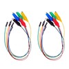 YFFSFDC 5 Colors 10pcs Breadboard Male Jumper Wire Alligator Clip