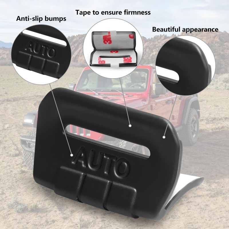 Black Window Switch Button Cover Compatible with Jeep Wrangler JL