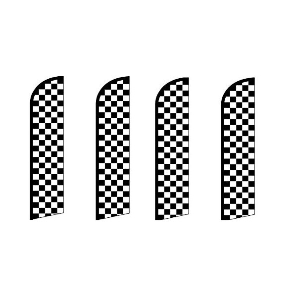 R and R Industries Black & White Checkered Flag pack