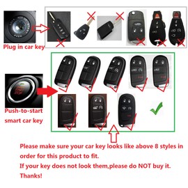 M.JVisun M.JVisun Weich Autoschlssel Fall Schlsselgeh?use fr Jeep/fr Dodge/fr Fiat/fr Chrysler Silikon TPU Kohlefaser Muster Abdeckung - Schwarz - Weben Schlsselbund