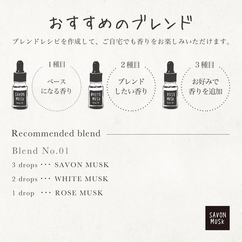John's Blend OX-JOW-14-12 Aroma Oil Savon Musk, 0.3 fl oz