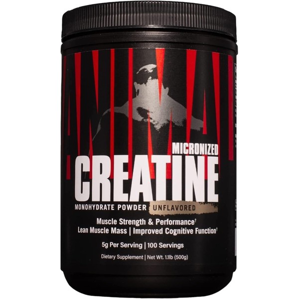 Universal Nutrition Animal Creatine Powder (500 g) – Contains Easily Absorbable Creatine Monohydrate in Micronised Quality, Increases the Performance & Overall Training Capacity of the Body