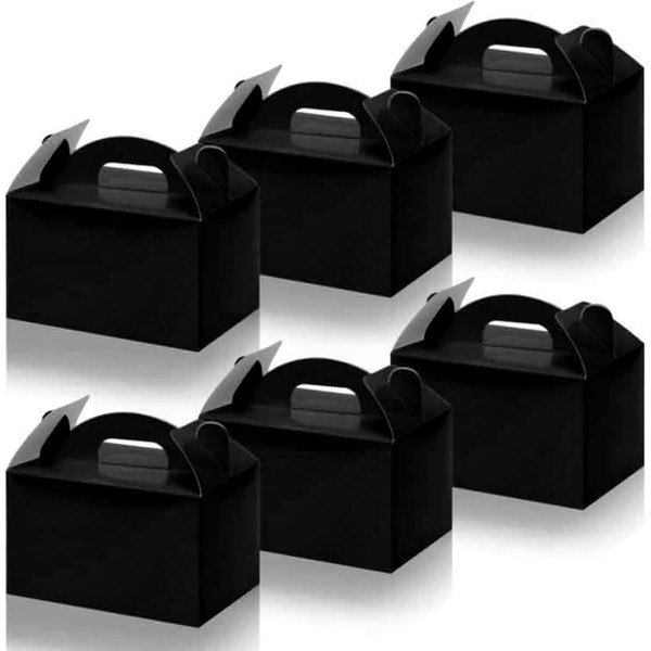 36 Pieces Party Favor Boxes Candy Cookies Treat Goodie Boxes Candy Boxes Treat Cardboard Gift Boxes, 5.9 x 3.5 Inch for Kids Birthday Party Baby Shower Wedding Party Supplies (Black)