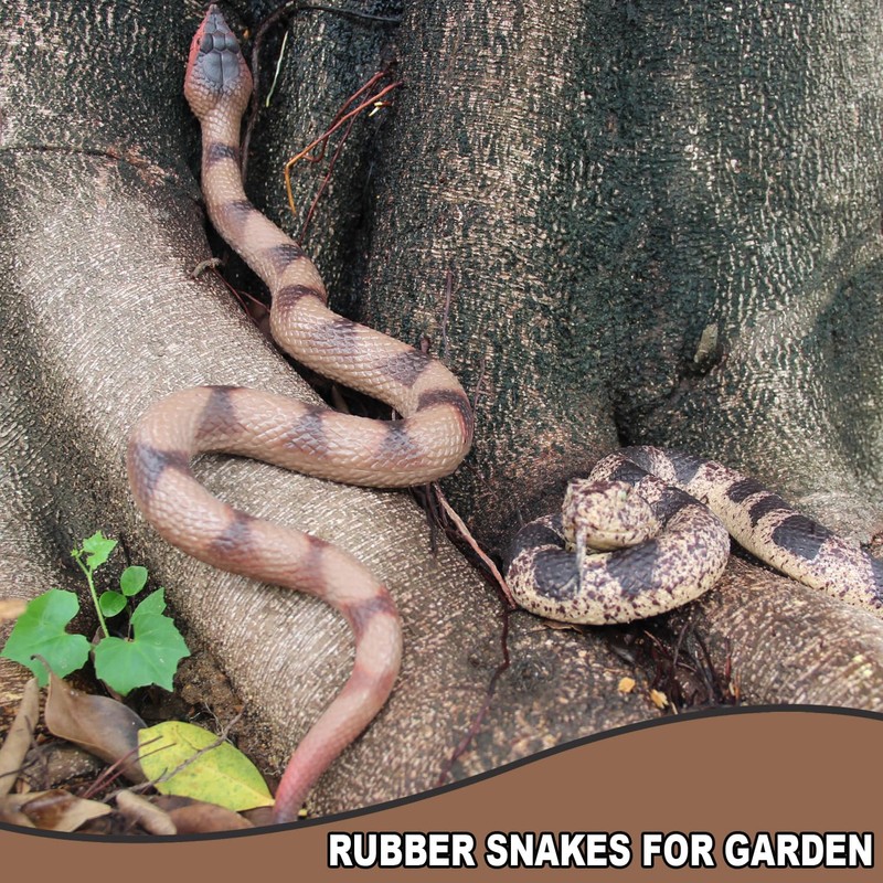 Rubber Snakes Fake Snake Rattlesnake - Realistic Keep Birds Away