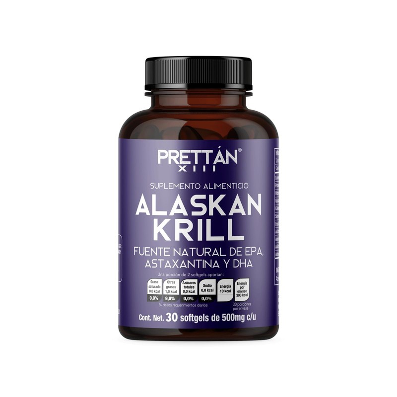Prettán XIII Aceite de Krill Antartico Omega 3, Frasco c30