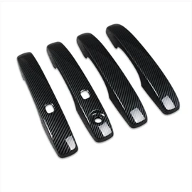 RQING for Ford Ranger 2024 2025 Door Handle Cover Trims Carbon Fiber Pattern (with Keyless Entry System)