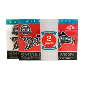 Alaska Smokehouse Smoked Salmon Duo-Original, Sockeye, 16 Ounce