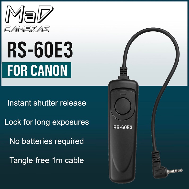 MaD Cameras RS-60E3 Remote Shutter Release Cable Control Cord for