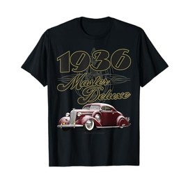 1936 Master Deluxe - Low Rider Kustom Lead Sled Hot Rod T-Shirt