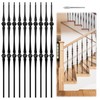 Muzata 10Pack 44'' Wrought Iron Balutser Hollow Double Spoon Metal