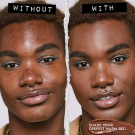 Urban Decay Quickie 24HR Full Coverage Waterproof Concealer (90WR - Ultra Deep Warm Red), Natural Matte Finish, Hydrating Vitamin E, Dual-ended Buffing Brush & Multi-use Applicator - 0.5 fl oz