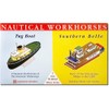 PLATZ GLENCO MODEL BOAT SET 1/100 Tugboat & 1/400 Riverboat
