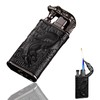 Double Flame Lighter, Windproof Lighter, Creative Embossed Crocodile Gas Lighter,