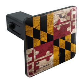GRAPHICS & MORE Rustic Distressed Maryland State Flag Tow Trailer Hitch Cover Plug Insert