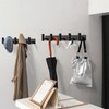 VAEHOLD Black Hat and Coat Wall Mount Rack 5 Hooks