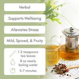 Organic Adaptogen Herbal Tea - 2oz Bag (Approx. 30 Servings) | Full Leaf Tea Co.