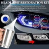 Car Headlight Restoration Kit, Auto Headlight Lens Polish Repair Kit