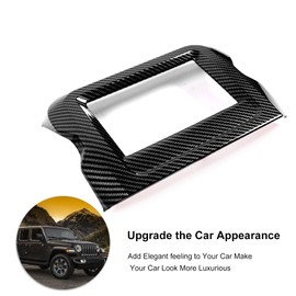 RT-TCZ Carbon Fiber Navigation GPS Screen Panel Frame Cover Trim Decoration Interior Accessories for Jeep Wrangler JL JLU & Gladiator JT 2018-2022