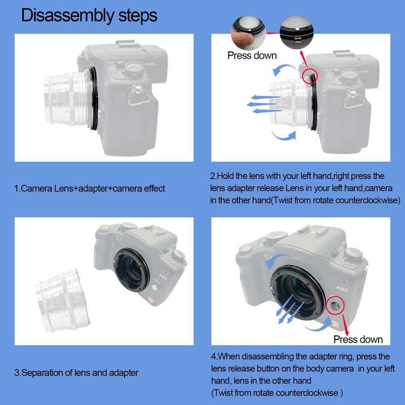 LM to M4/3 Adapter Compatible with for Leica M LM