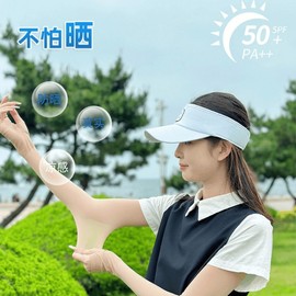 Skin-Tone Invisible Sun Protection Ice Silk Cooling Arm Sleeves (One Size) for Outdoor Activities & Military Training Pair 15ea