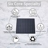 GGStudy Rain Shower Head Black with Extension Arm 10 Inch