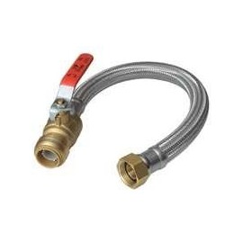 Shark Bite U3088FLEX18BVLF 3/4" X 18" Flexible Water Heater Connector With Ball Valve